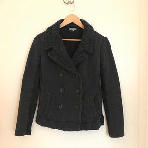 James Perse Shearling Button Down Blazer